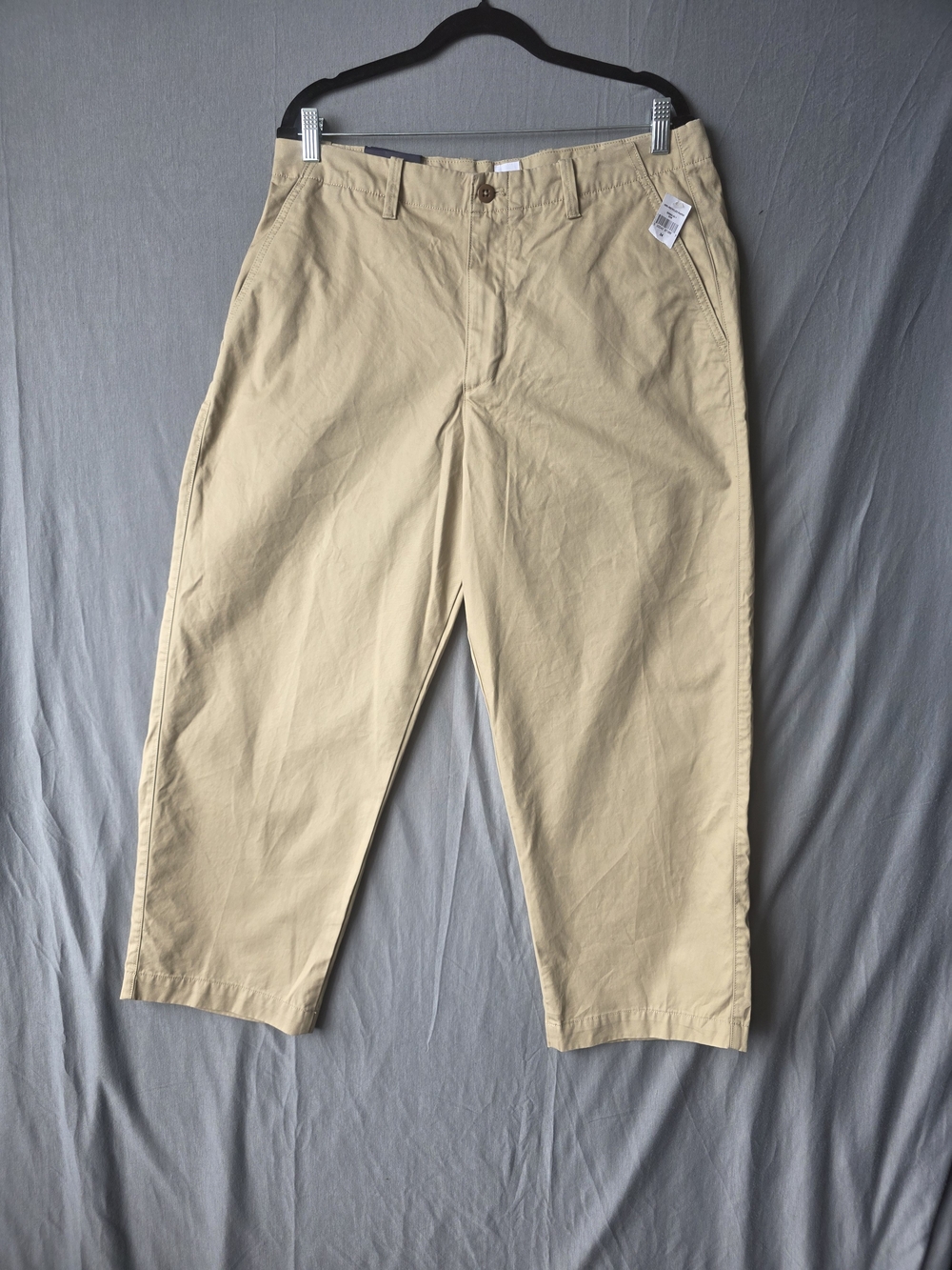 GAP Wide Leg Chino Pants NWT Size 34 High Rise Khaki Relaxed Fit